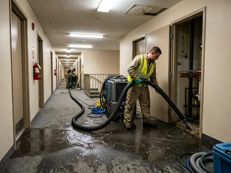 multi-unit-apartment-hallway-f-005 — frequently asked questions, Emergency Burst Pipe Water Extraction & Removal in Commerci…